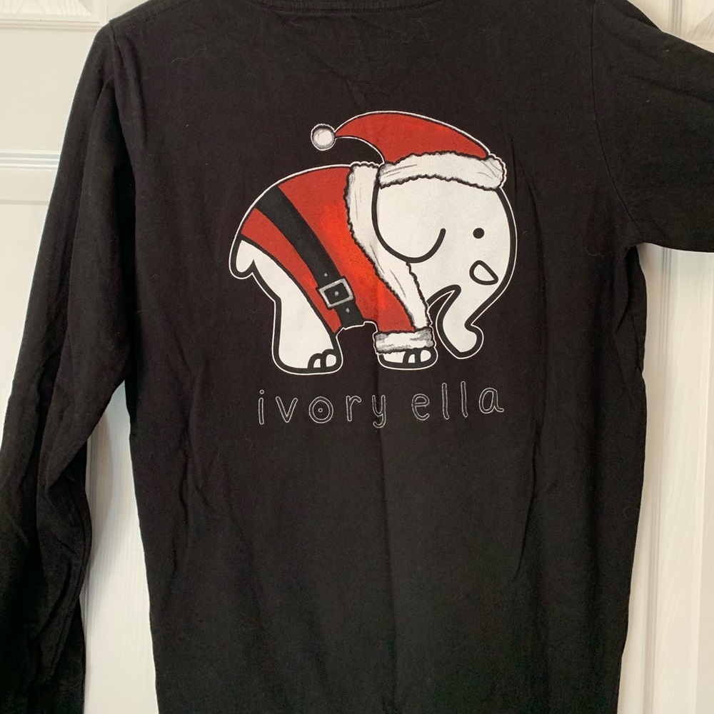 Women’s Ivory Ella Christmas Themed long sleeve t